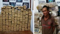 POLÍCIA PRENDE TRAFICANTE E APREENDE 160 QUILOS DE MACONHA - Foto: ASSESSORIA