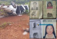 ACIDENTE ENVOLVENDO TÁXI DEIXA QUATRO PESSOAS MORTAS NA BR - 364 - Foto: RONDONIAGORA