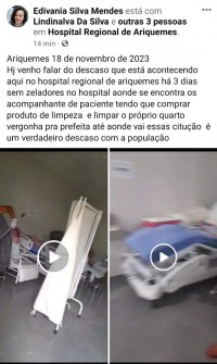 ARIQUEMES: APÓS TERCEIRIZARÇÃO DA LIMPEZA  HOSPITAL FICOU TRÊS DIAS SEM ZELADORAS - Foto: EDIRCEU LIMA