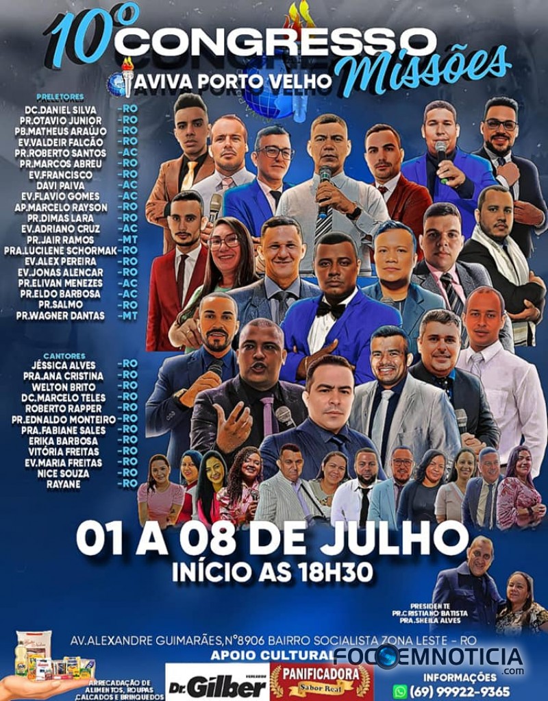 PORTO VELHO SEDIA 10º CONGRESSO INTERNACIONAL DE MISSÕES:  AVIVA PORTO VELHO